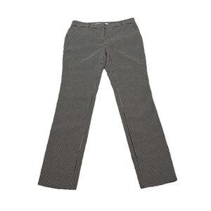 NWT Diane Von Furstenberg Women’s Black And Ivory Geoprint Pants, Size 6, NWT